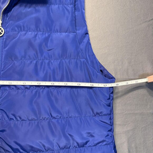 Michael Michael Kors Vest Womens Small Blue Puffer Quilted Zip Sleeveless - Picture 6 of 9